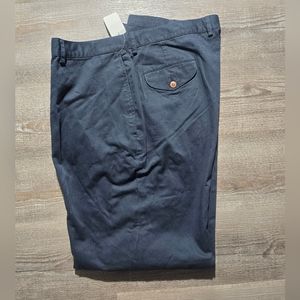 IZOD men' casual pants, flat front navy blue size 38/34